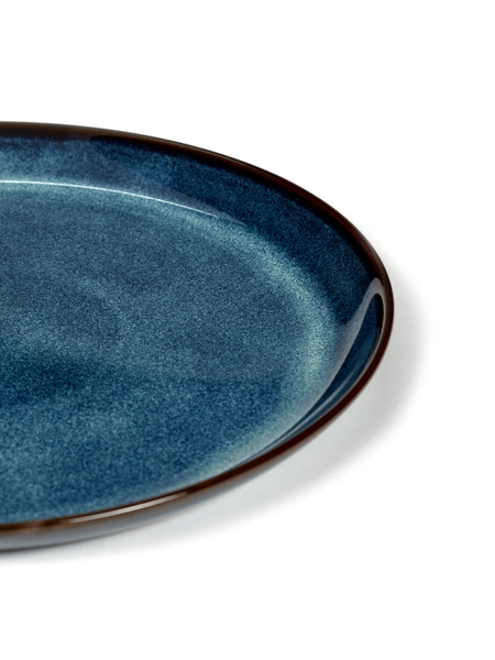 Serax Pure Pascale Naessens servies- bord opstaande 23,5 cm – donkerblauw geglazuurd – feel