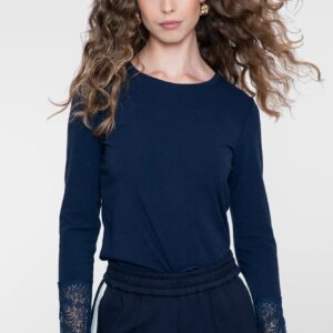 62600-26_675_t-shirt lace sleeve navy geisha karma